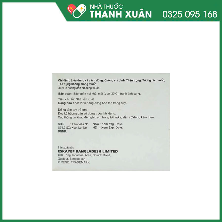 Eskafolvit thuốc điều trị thiếu máu do thiếu sắt